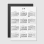 Calendrier 2025 simple mais élégant | Carte magnét (Devant / Derrière)