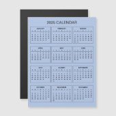 Calendrier 2025 simple mais élégant | Carte magnét (Devant / Derrière)