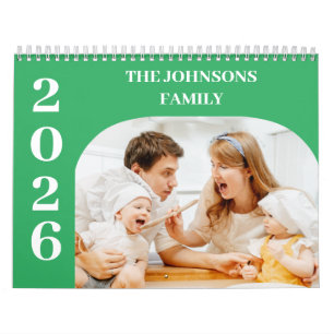 Calendrier 2025 Simple moderne personnalisé 14 photos famille