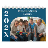 Calendrier 2025 Simple moderne personnalisé famille de photos (Protection)