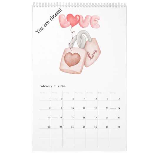 Calendrier 2026 (Feb 2026)