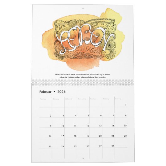 Calendrier 2026 (Feb 2026)