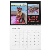 Calendrier 2026 12 month Calendar BiblioPup: Luna & Books (Jan 2026)