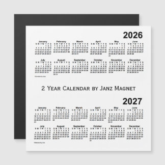 Calendrier 2026-2027 Blanc 2 an par Janz Magnet