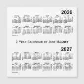 Calendrier 2026-2027 Blanc 2 an par Janz Magnet (Devant)
