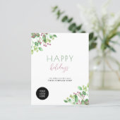 Calendrier 2026 affaires QR carte de vacances prom (Debout devant)