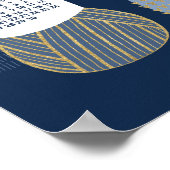 Calendrier 2026 Affiche Bleu et Or (Coin)