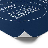 Calendrier 2026 Affiche Phases de la Lune Sashiko (Coin)