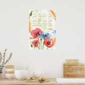 Calendrier 2026 Affiche Poppy Aquarelle (Cuisine)
