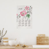 Calendrier 2026 Affiche Rose Botanique (Cuisine)