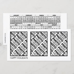 Calendrier 2026 Ajouter 3 Photos Carte