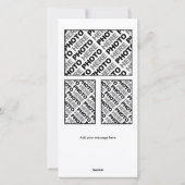 Calendrier 2026 Ajouter 4 Photos Carte Simple Noir (Dos)