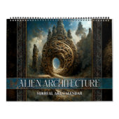 Calendrier 2026 Alien Architecture Surreal Art Calendar (Protection)