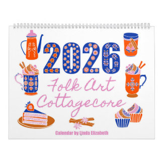 Calendrier 2026 Art populaire Cottagecore Grannycore traditio
