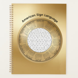 Calendrier 2026 ASL Langue des Signes Américaine P