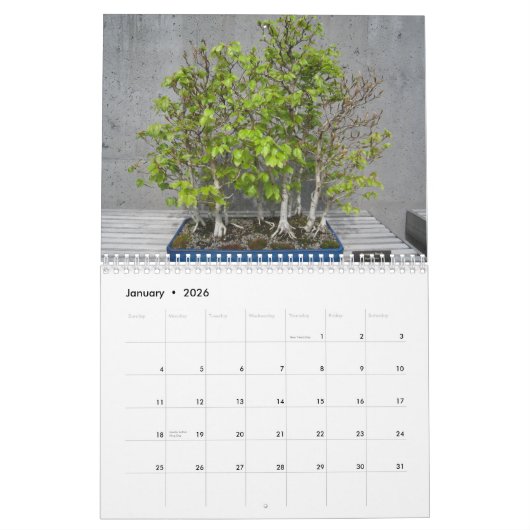 Calendrier 2026 avec Bonsai (Jan 2026)