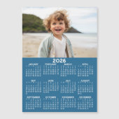 Calendrier 2026 avec photo - Vue Année Carte magné (Devant)