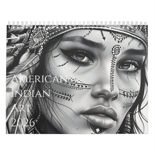 Calendrier 2026 Beautiful American Indian Artwork (Protection)