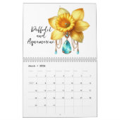 Calendrier 2026 Birth Flowers & Birthstones (Mar 2026)