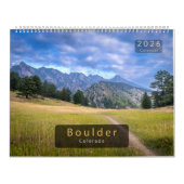 Calendrier 2026 Boulder Colorado Nature Calendar (Protection)