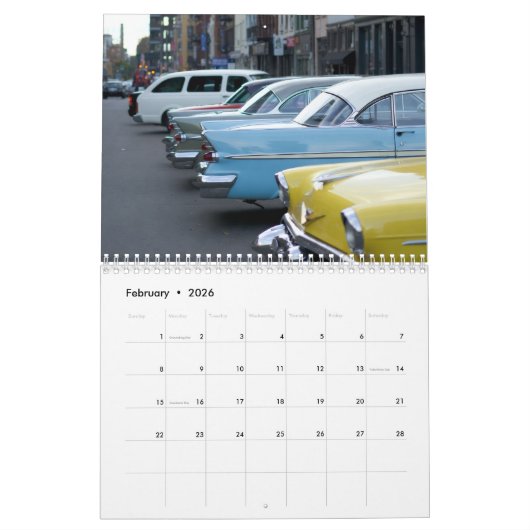 Calendrier 2026 British Classics (Feb 2026)