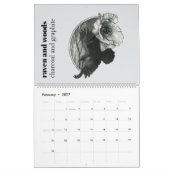 Calendrier 2026 Calendar featuring nature illustrations (Feb 2027)