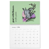 Calendrier 2026 Calendar featuring nature illustrations  (Jan 2026)