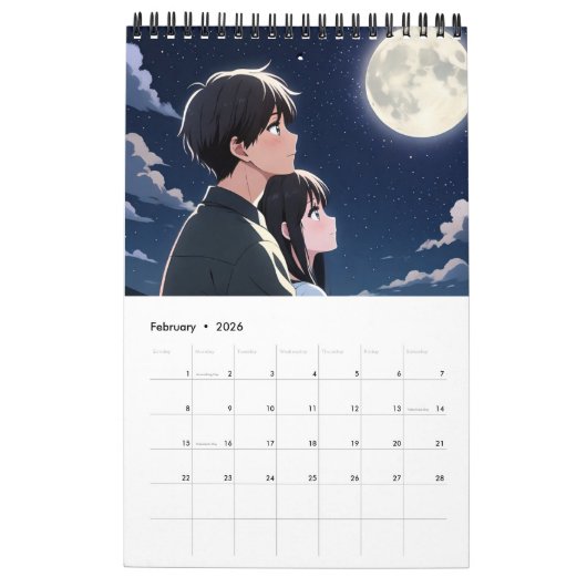 Calendrier 2026 Calendar (Images created by Grok) (Feb 2026)