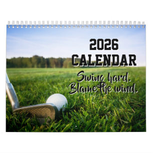 Calendrier 2026 Citations drôles de golf Humour de