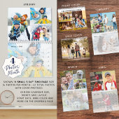 Calendrier 2026 Collage photo simple personnalisé 4 par mois