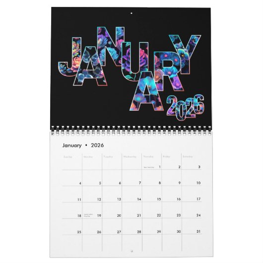 Calendrier 2026 Commencez l'année BRIGHT avec cette lumière é (Jan 2026)