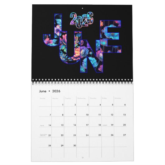 Calendrier 2026 Commencez l'année BRIGHT avec cette lumière é (Jun 2026)