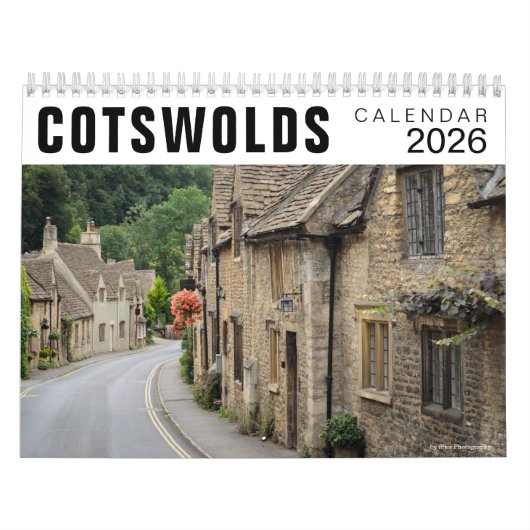 Calendrier 2026 Cotswolds houses & towns photo (Protection)