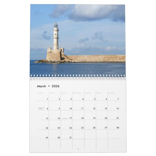 Calendrier 2026 Crète, Grèce (Mar 2026)