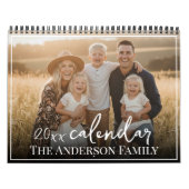 Calendrier 2026 Custom Family Photo Modern Elegant Script  (Protection)
