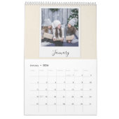 Calendrier 2026 Custom Family Polaroid Photo Beige (Jan 2026)