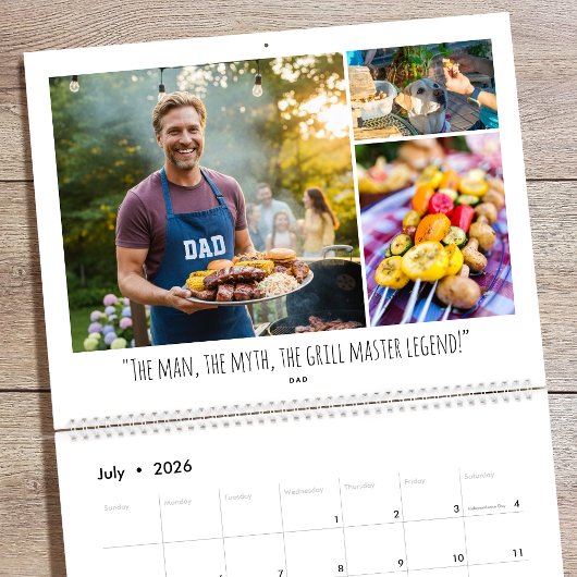 Calendrier 2026 Custom Photo Fun Family Quotes Modern