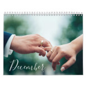 Calendrier 2026 Custom Wedding Photo Chic Script Calendar (Protection)