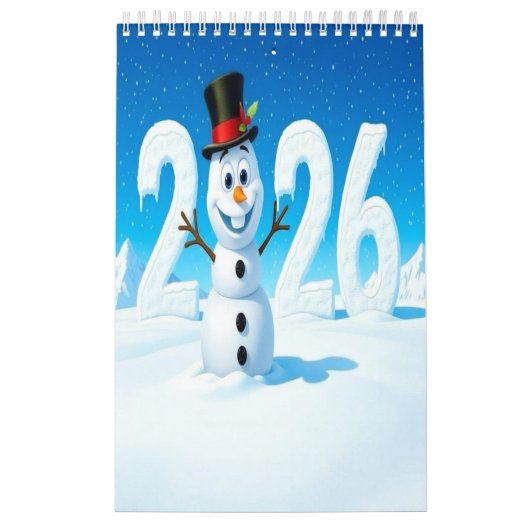 Calendrier 2026 Cute Seasonal Character Wall Calendar (Small) (Protection)