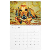 Calendrier 2026 Daschund Wiener Dog  (Jan 2026)