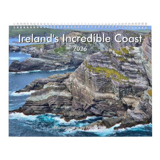 Calendrier 2026 de la côte incroyable d'Irlande (Protection)