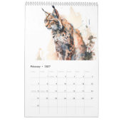 Calendrier 2026 de la faune forestière à l'aquarel (Feb 2027)