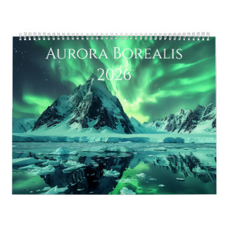 Calendrier 2026 de l'art de l'Aurore Boréale