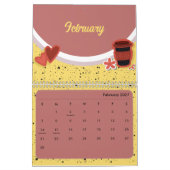 Calendrier 2026 de tasse de café mignonne (Feb 2027)