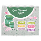 Calendrier 2026 de tasse de café mignonne (Protection)