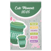 Calendrier 2026 de tasse de café mignonne (Protection)