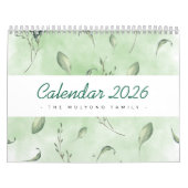 Calendrier 2026 des feuilles à l'aquarelle | Natur (Protection)