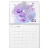 Calendrier 2026 des feuilles à l'aquarelle | Natur (Feb 2027)