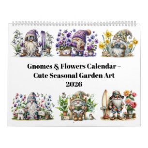 Calendrier 2026 des Gnomes et Fleurs de Naissance