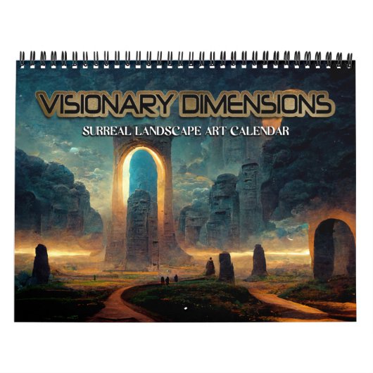 Calendrier 2026 Dimensions Visionnaires 3 Paysages Surréels (Protection)